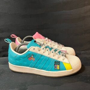 Adidas Originals Superstar Mens Size 10 Arizona Iced Tea Pink White Teal Shoes